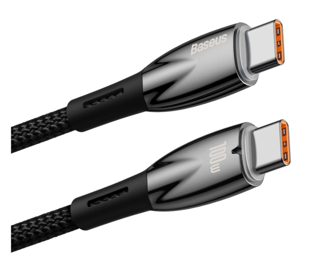 Baseus Kabel CADH000701 USB-C - USB-C PD 100W 5A 480Mb/s 1m czarny - 1502044 - zdjęcie 2